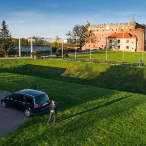 Golub Dobrzyn, zamek krzyzacki. EU, PL, Warm-Maz. Lotnicze.